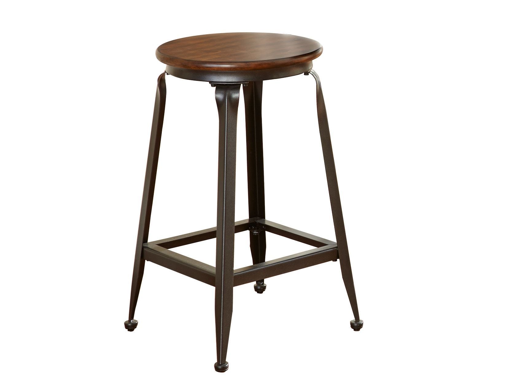 Adele Counter Stool Set Of 2 Dark Brown Dark Brown Metal