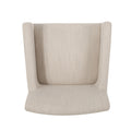 Arm Chair Beige Brown Fabric
