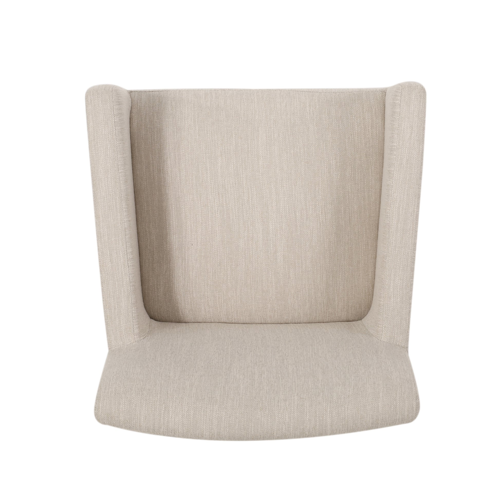 Arm Chair Beige Brown Fabric
