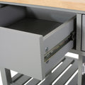 Kitchen Cart Grey Wood