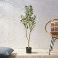 120Cm Artificial Olive Tree Green Iron Plastic