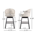 Ogden Kd Swivel Barstool Set Of 2 Beige Fabric