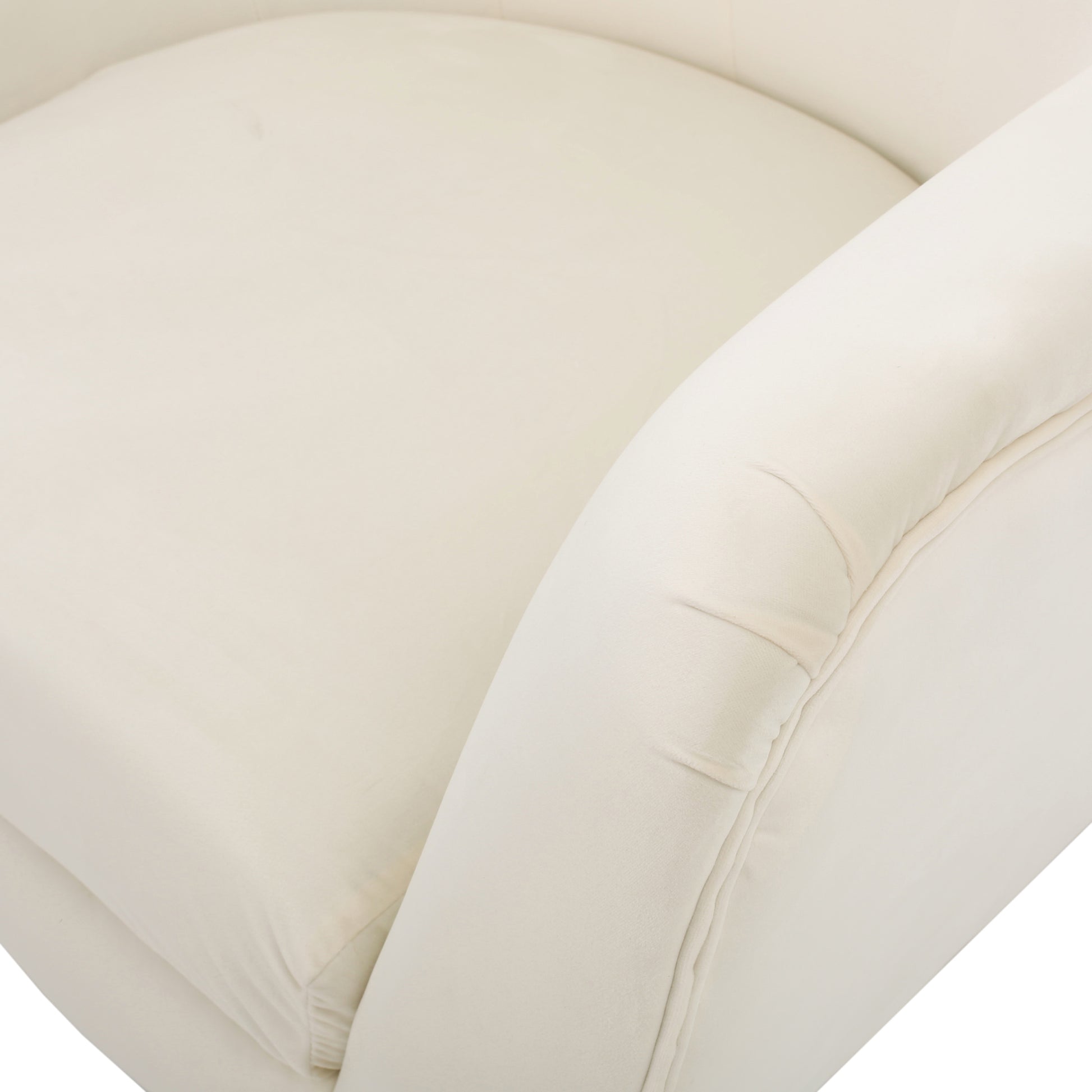 Arm Chair Ivory Velvet