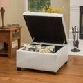 Richmond Kd Storage Ottoman Ivory Pu