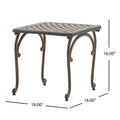 Laughlin Kd Cast End Table Antique Espresso Aluminium