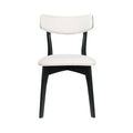 Dining Chair Set Of 2 Light Beige Fabric