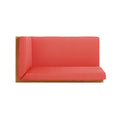 Brava X Back Right Corner Bench, Red Red Acacia Wood