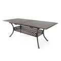 Abigail Cast Expandable Dining Table Natural Aluminium