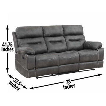 Rudger 3 Piece Upholstered Living Room Set Gray Gray Wood