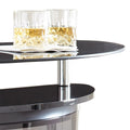 Ariana Bar Table Or Server Black Black Tempered Glass