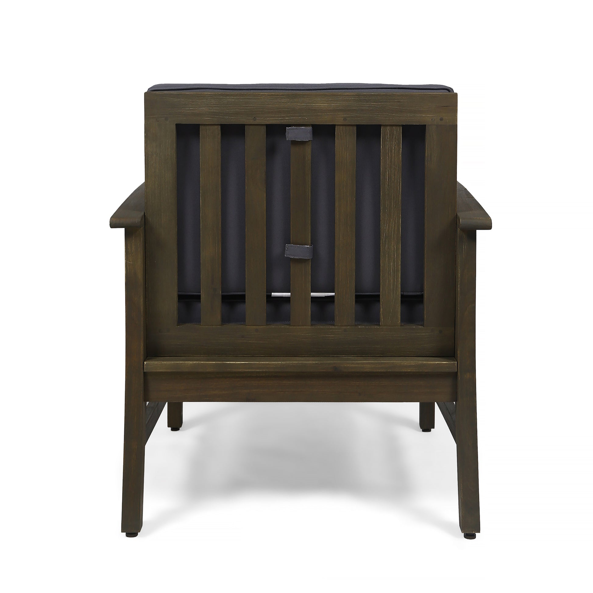 Perla Club Chair, Dark Grey Dark Grey Acacia Wood