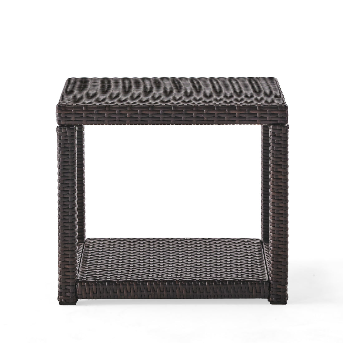 Boracay Accent Table Brown Brown Pe Rattan Iron