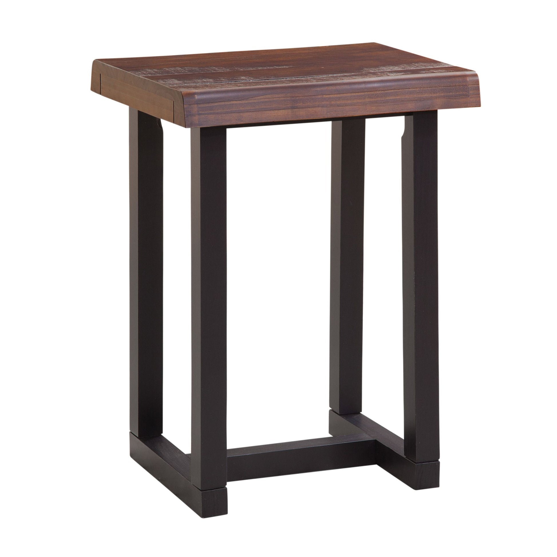 Jennings Live Edge Stool Set Of 2 Brown Brown Wood