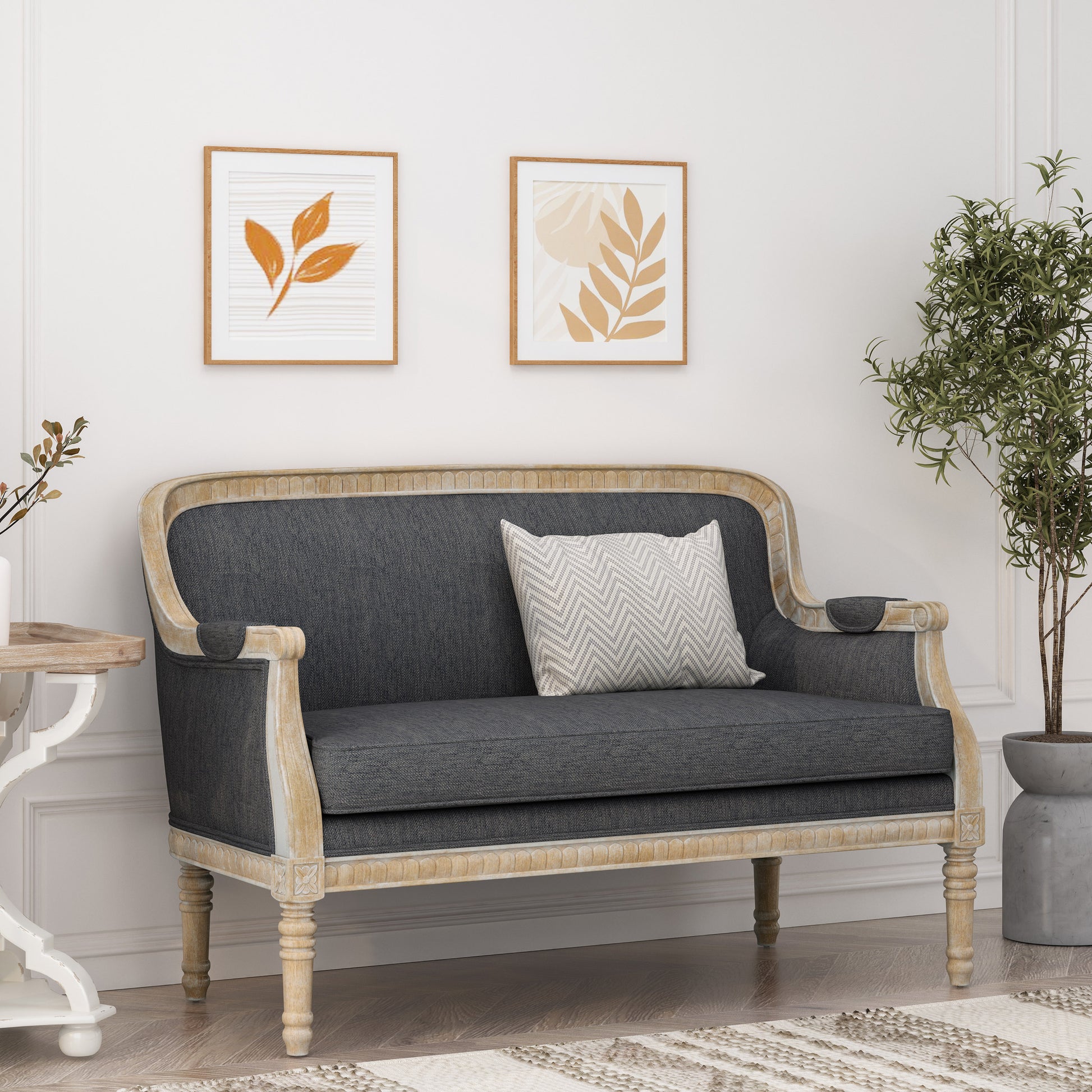 Seat Charcoal Fabric 2 Seat