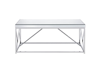 Evelyn Mirror Top Cocktail Table Gray Gray Iron