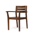 Stamford Dining Chair,Set Of 2 Dark Brown Acacia Wood