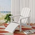 Hunter Adirondack Chair With Hideaway Ottoman White Wood