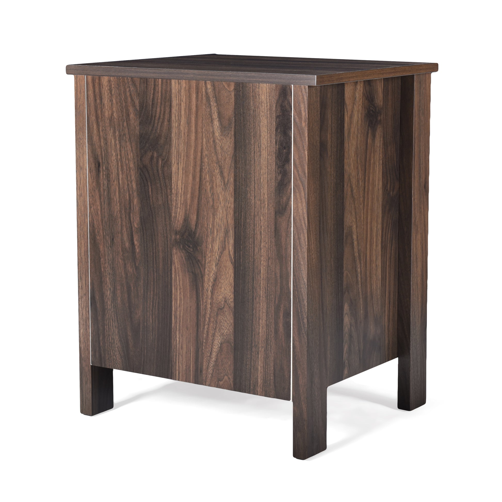 Toolless Assembly Nightstand Brown Mdf