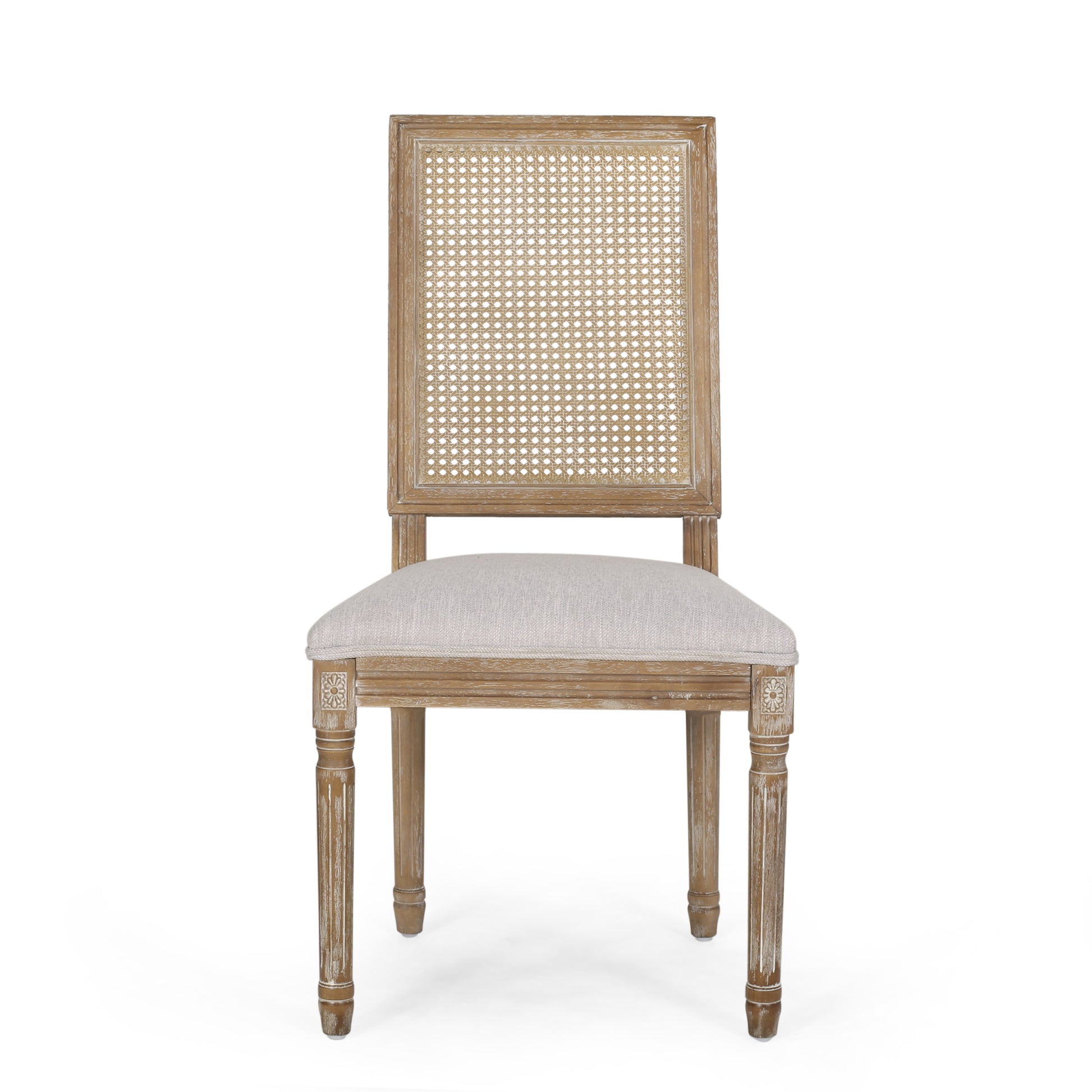 Dining Chair Light Grey Fabric