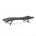 Kauai Pe Wicker Chaise Brown Multi Rattan Metal
