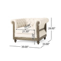Club Chair Beige Fabric