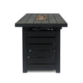 Rectangular Iron Fire Pit 30 000Btu Black Iron