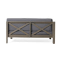 Brava X Back Left Right Corner Bench Set Dark Grey Seats 4 Acacia Wood