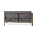 Brava X Back Left Corner Bench Of Set 2 Dark Grey Acacia Wood