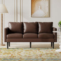 3 Seater Sofa Dark Brown Pu 3 Seat