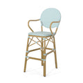 Barstool Teal Wicker