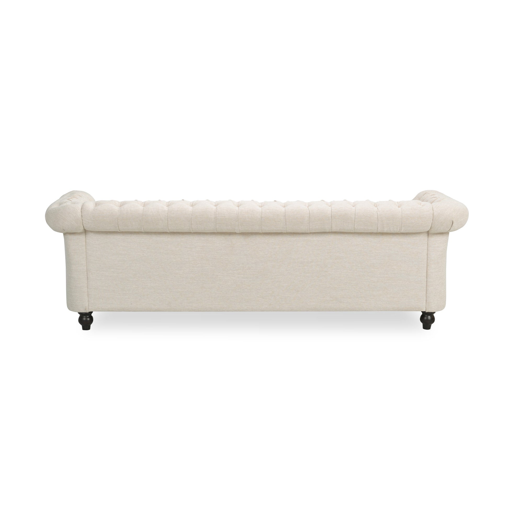 Sofa 3 Seater Beige Fabric