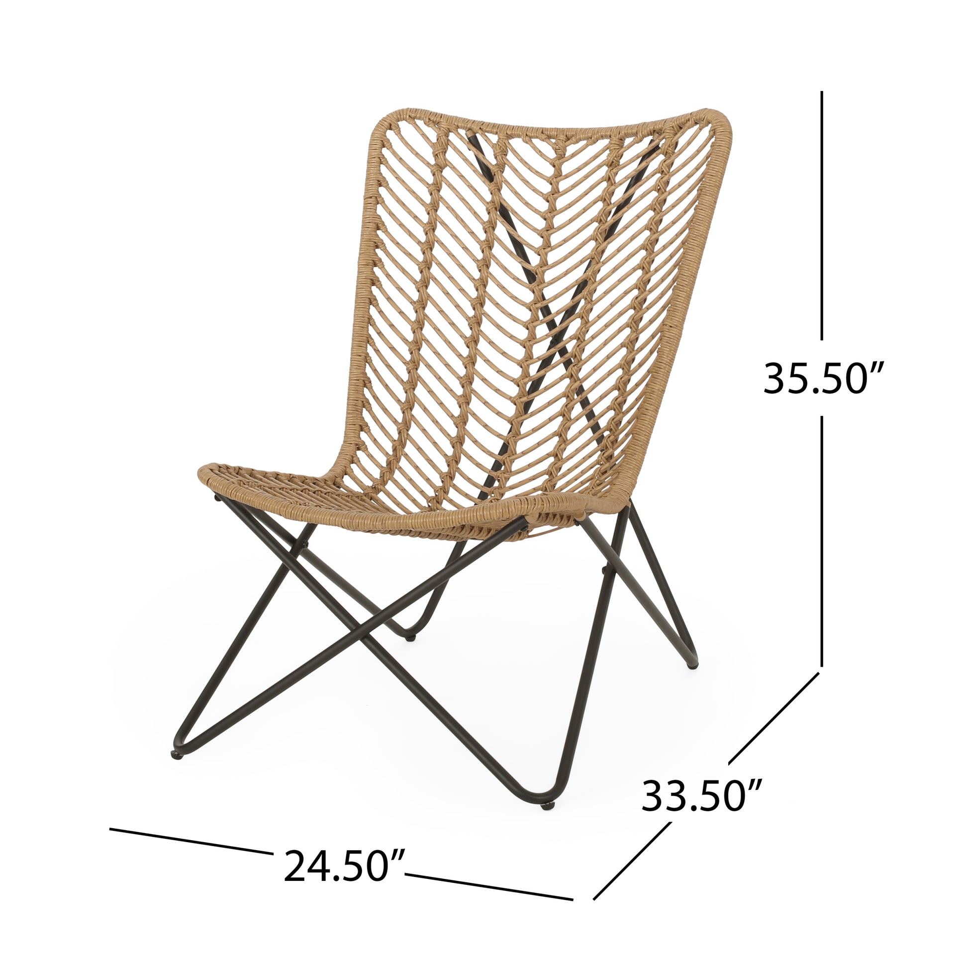 Gatlin Chair Light Brown Rattan