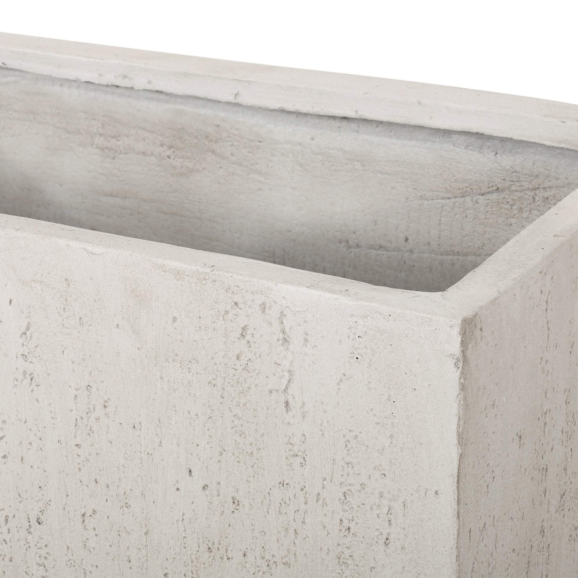 Outdoor Large Square Mgo Planter White Magnesium Oxide