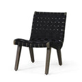 Charlotte Lounge Chair Black Metal & Wood