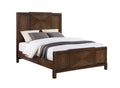 Milan Queen Bed Dark Brown Queen Dark Brown Wood