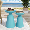 Metal S 2 End Table Teal Iron