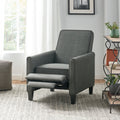 Dark Grey Linen Push Back Chair For Elegant Home D Cor Grey Fabric