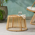 Elaine Side Table Light Brown Rattan