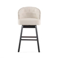 Ogden Kd Swivel Barstool Set Of 2 Beige Fabric