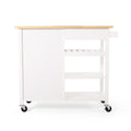 Kitchen Cart White Wood