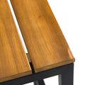 Ezra Barstool Teak Black Acacia Wood