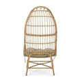 Elon Cocoon Chair Light Brown Pe Rattan Iron Waterproof Fabric