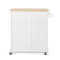 Kitchen Cart White Wood