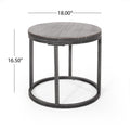 Coffee Table Set Black Silver Wood