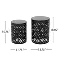 Metal S 2 End Table Black Iron