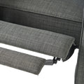 Dark Grey Linen Push Back Chair For Elegant Home D Cor Grey Fabric