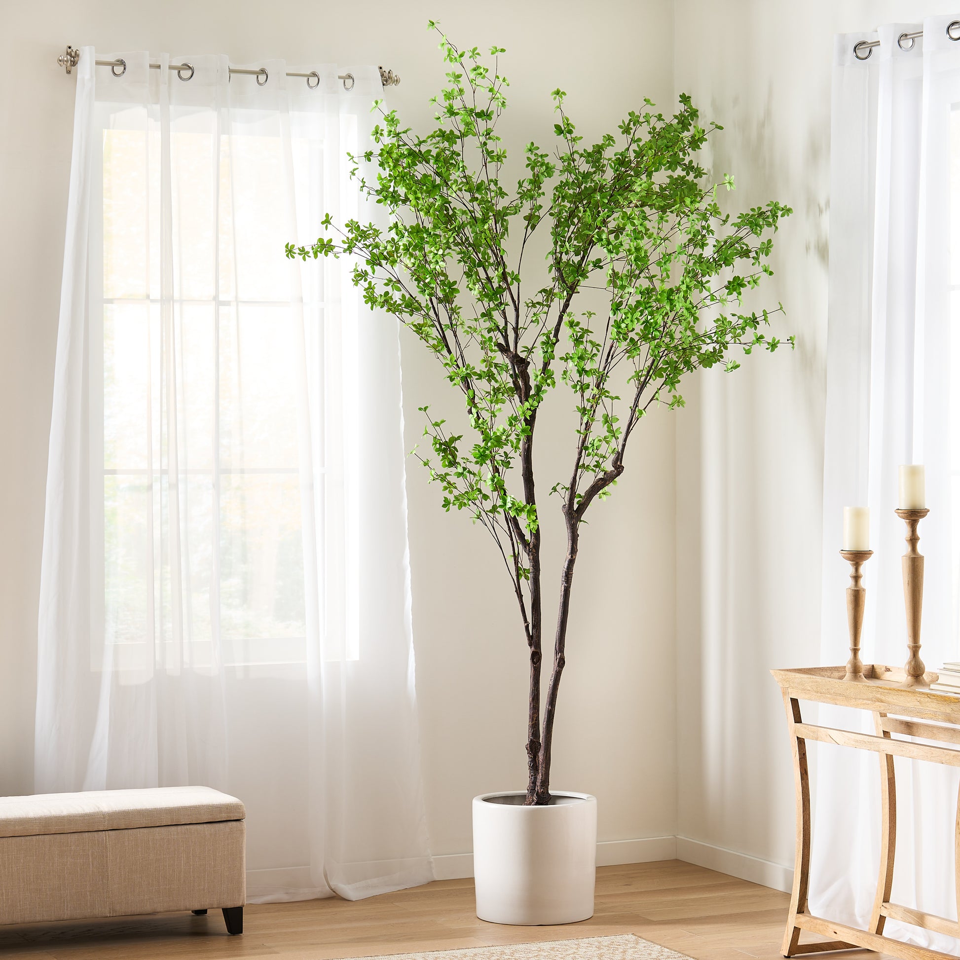 300Cmartificial Disc Leaf Tree Green Pvc