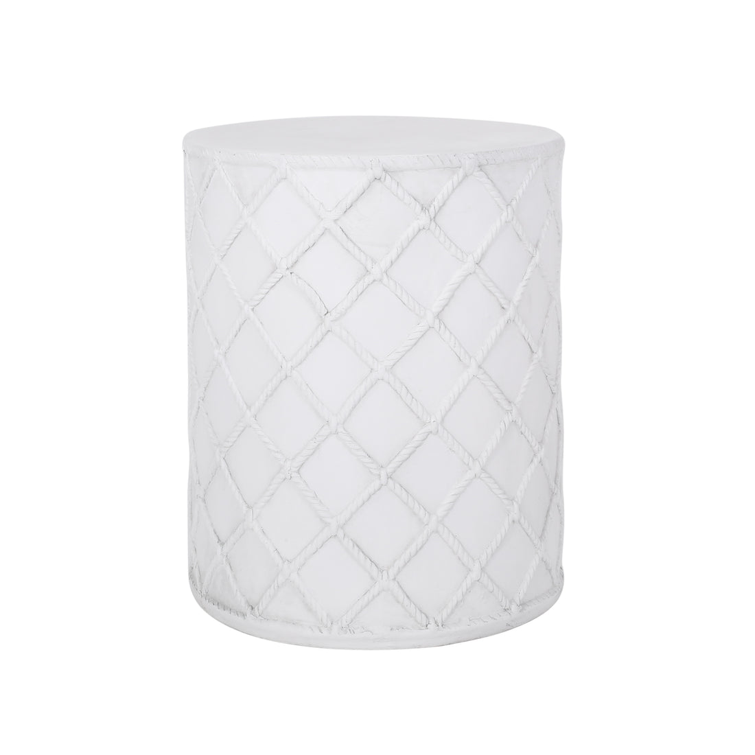 End Table Antique White Magnesium Oxide