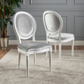 Kd Dining Chair Set Of 2 Grey Velvet