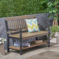 Bench Grey Black Wood